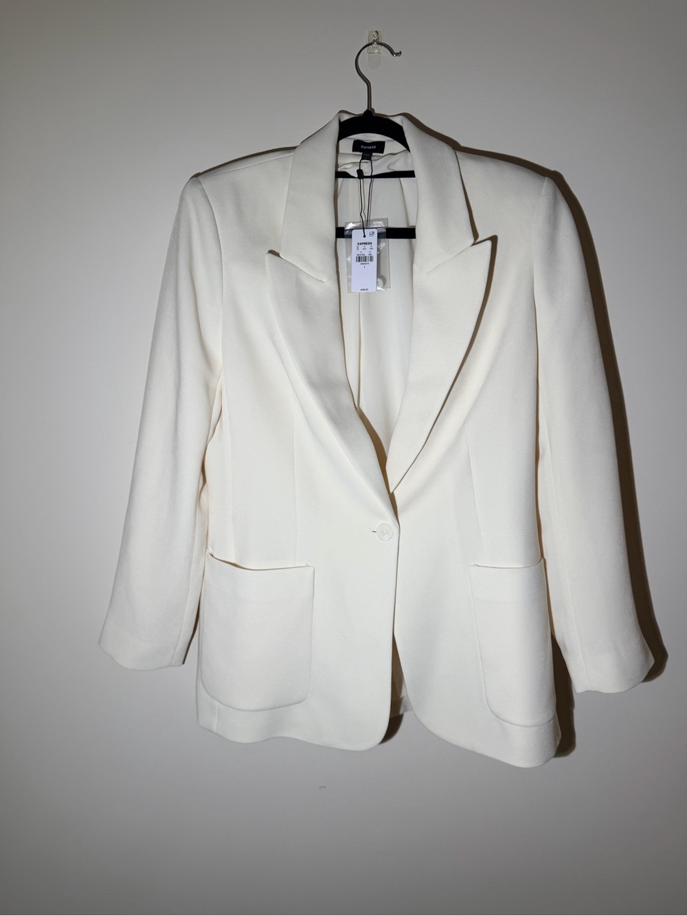 Womens Cream Single-Button Blazer and Pants